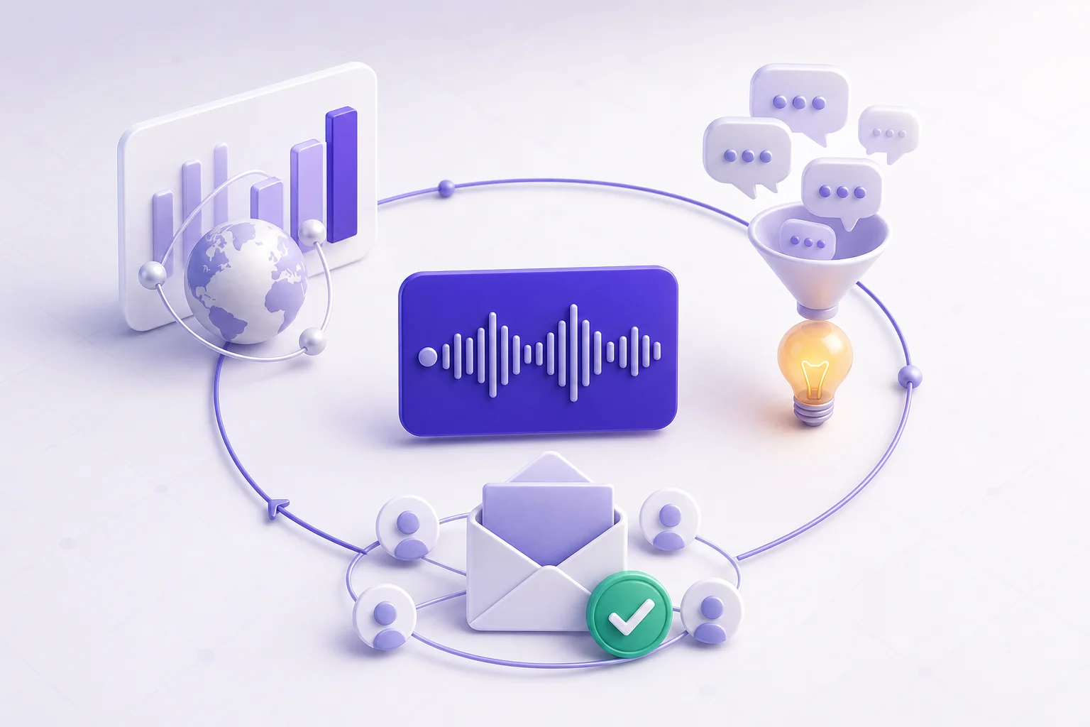 A podcast episode connected to discovery analytics, audience comments, and subscriber email.